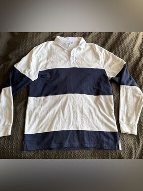 Topman Navy Rugby Shirt